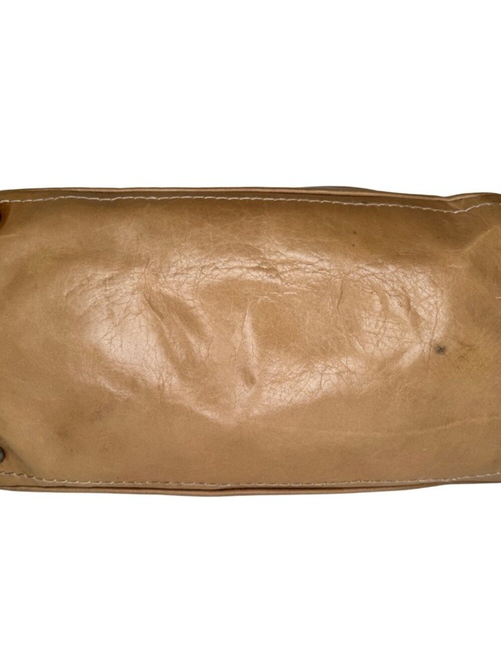 vintage Prada Vitello Shine Turn-Lock bag tan beige calf leather - Picture 11 of 16